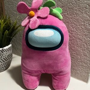 Among Us Tokido Pink Plush Toy with Flower Hat